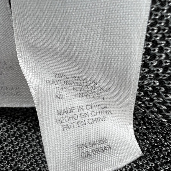 XL Vintage Jones New York Black Grey Snakeskin Print Cardigan Sweater Knit - Picture 9 of 9